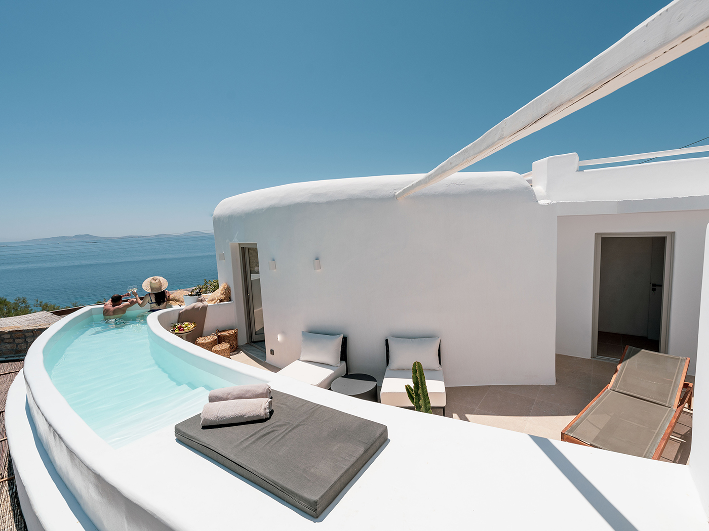 Rocabella Mykonos Rocabella Suite Sea View Outdoor Mini Plunge Pool R 01