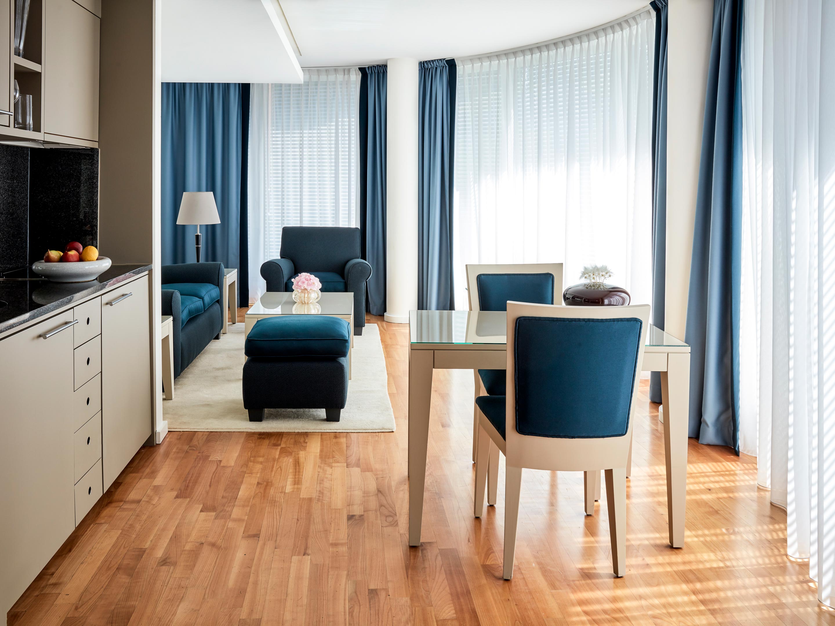 The Mandala Hotel Blue Sofa In Berlin