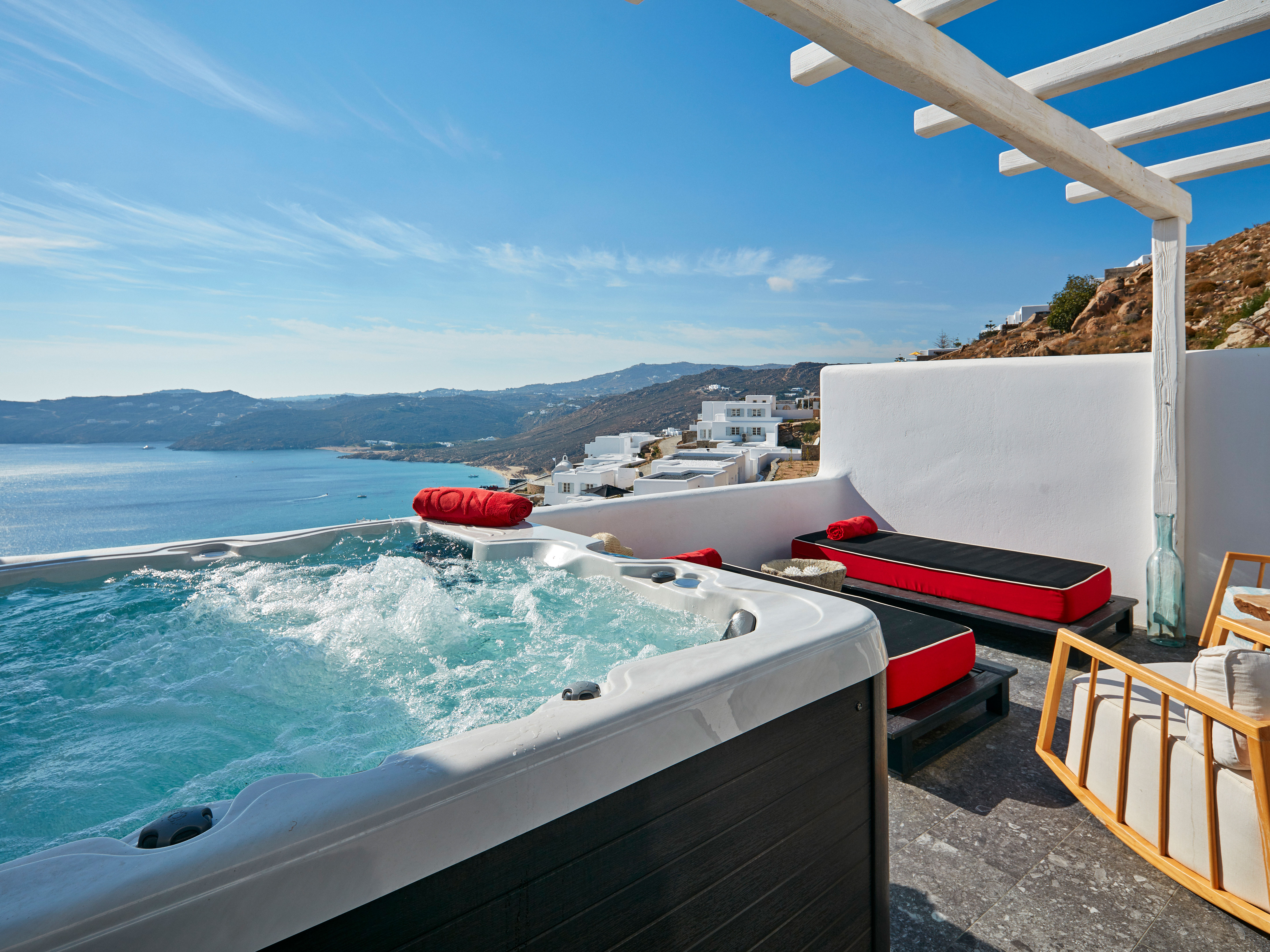 Myconian Avaton Jacuzzi in Mykonos