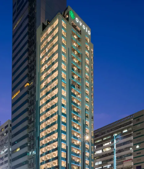 Ovolo Southside Architecture Facade By Night Hallway View M 19 R A