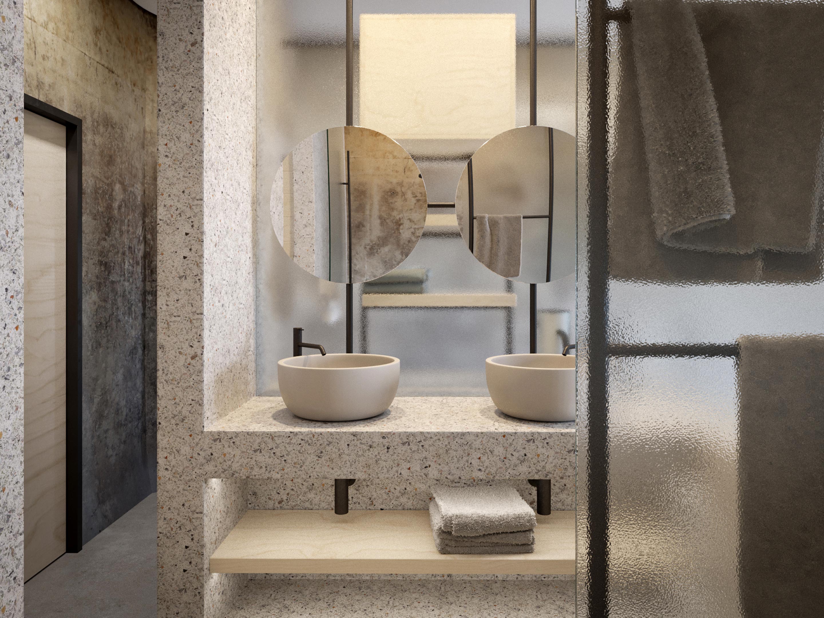 Dexamenes seaside hotel bedroom interior design in Kourouta