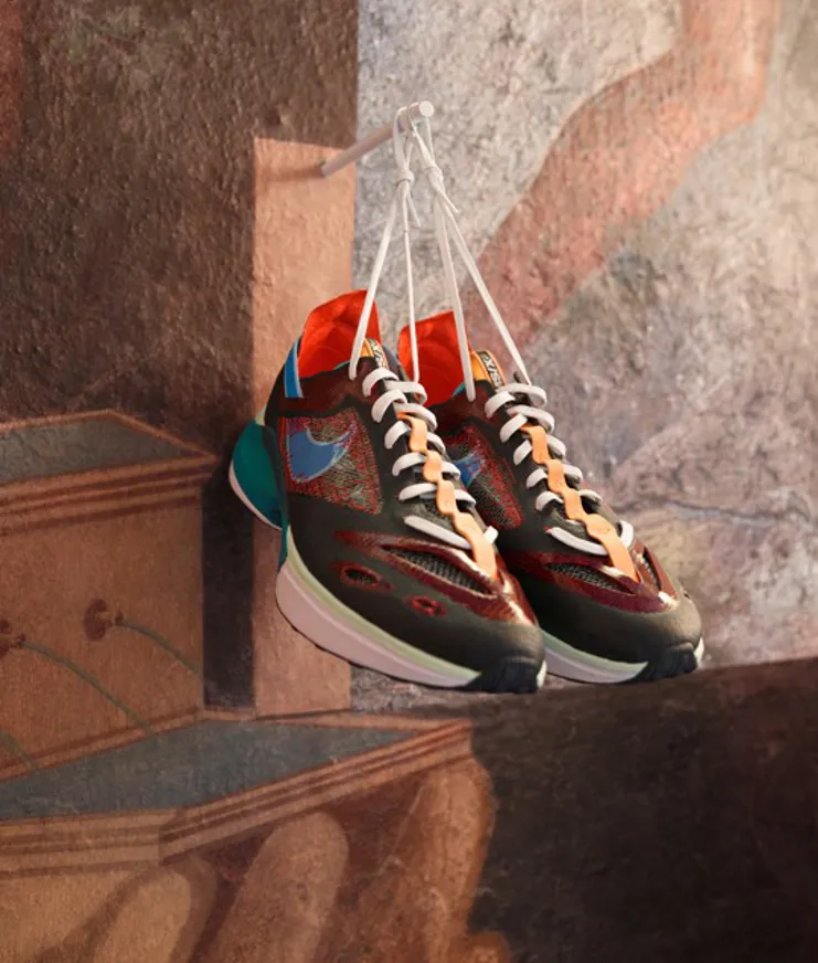 07 Deste Hydra Art Foundation Dangling Pair Nike Sneakers